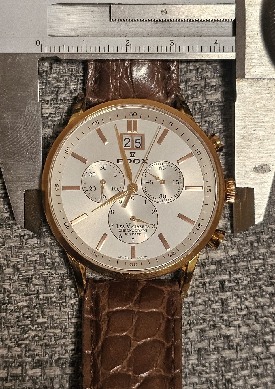Edox Orologi: Edox Les Vauberts Big Date Chronograph – Usato da Genève venduto da Fresko01 5
