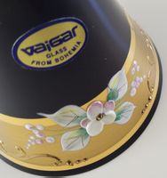 Vajgar Bohemia Glasglocke schwarz-gold 16 cm Neuware