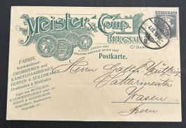 Postkarte mit Werbung Ruegsau