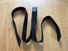 Fake Ledergürtel, ohne Schnalle, schwarz