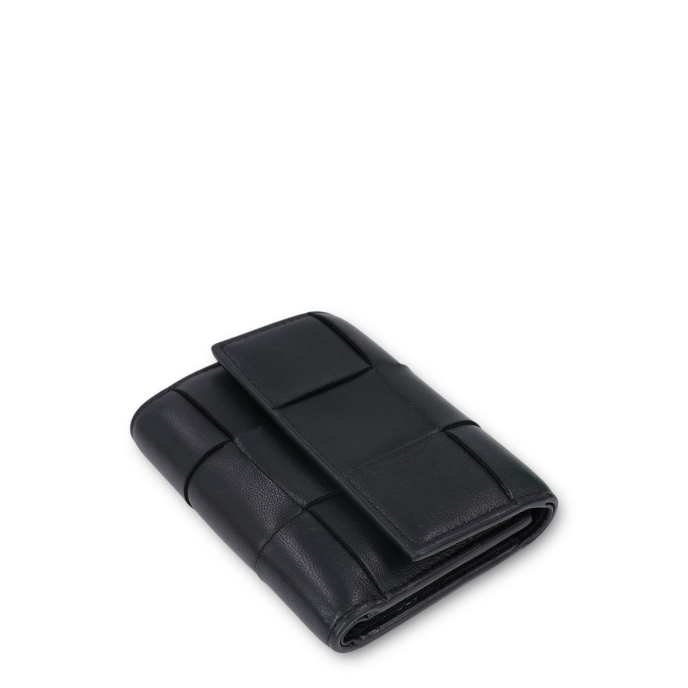 Bottega Veneta Portafogli: Bottega Veneta Cassette Tri-Fold Schwarz – Usato da Binningen venduto da Designerlabels 5