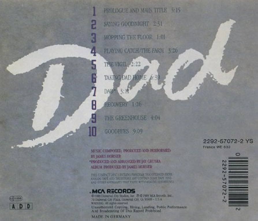CD: DAD (1989) von James Horner – Usato da Sils im Domleschg venduto da Mattangs 1