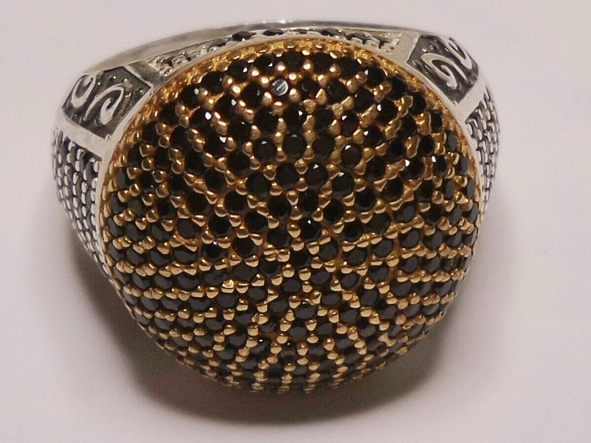 Anelli: Ring mit schwarzen Diamanten Grösse 65 – Nuovo (secondo la descrizione) da Zürich venduto da benedikt12 6
