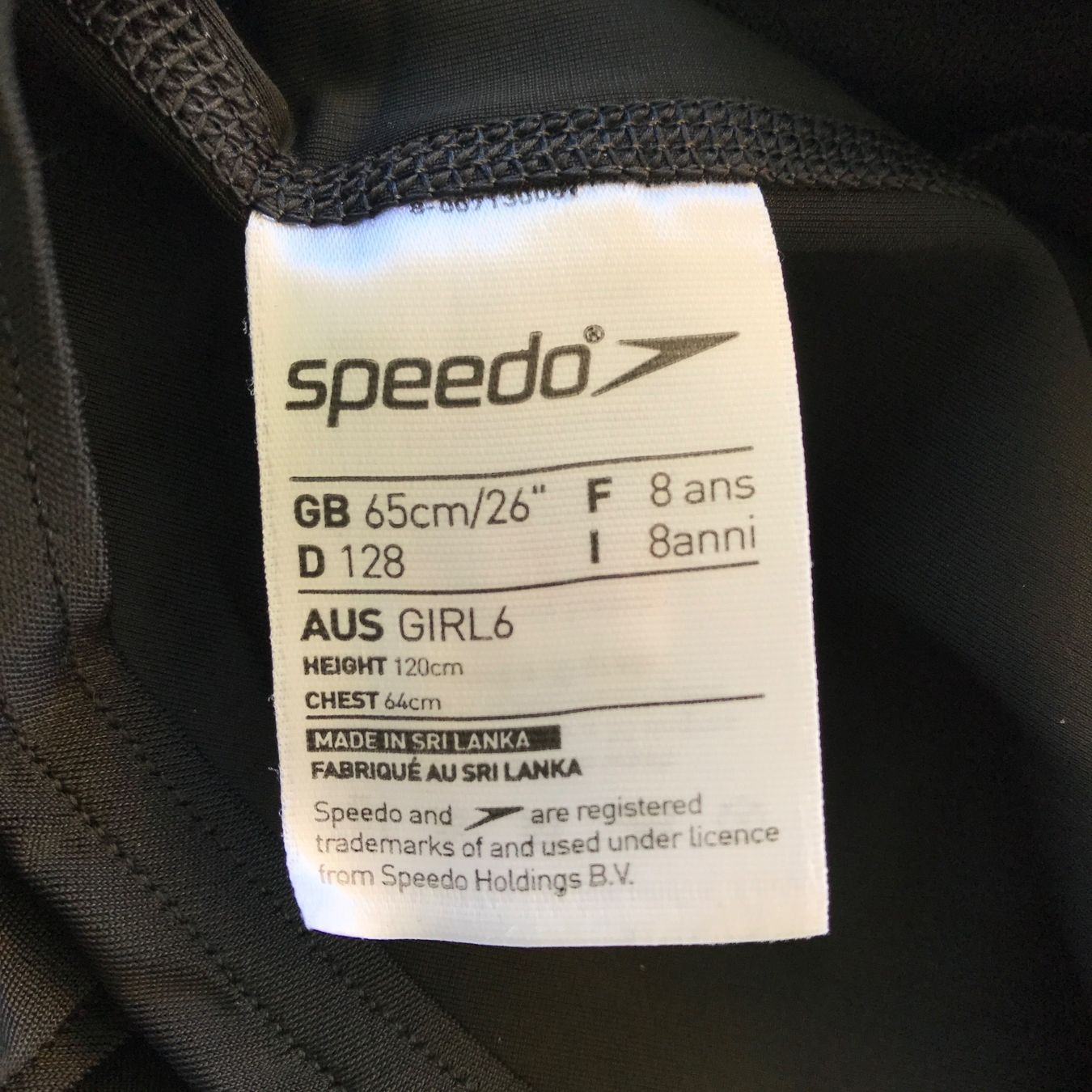 Speedo Badekleider & Bikinis: Badekleid Speedo Mädchen, Gr. 128, schwarz – Neu und originalverpackt aus Ebnat-Kappel von Molton 7