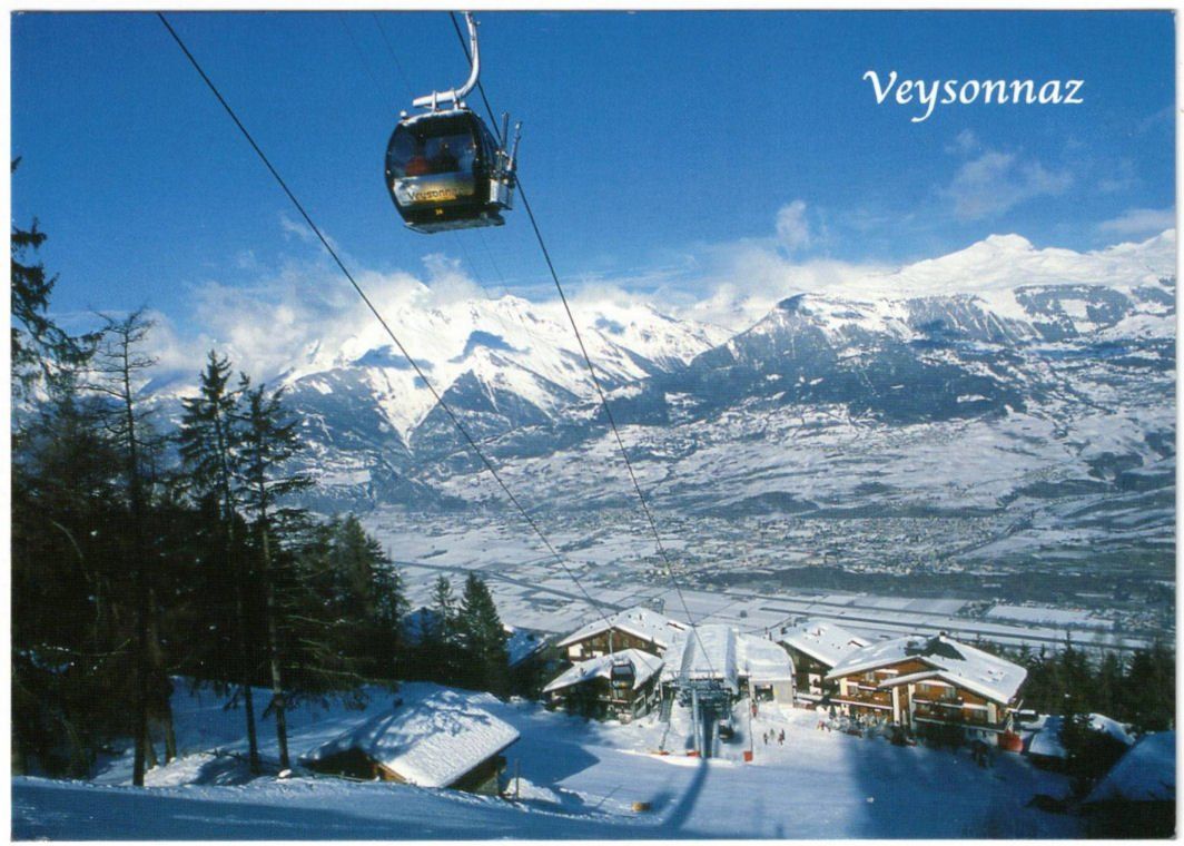 Ansichtskarten: Veysonnaz - Gondelbahn – Gebraucht aus Binningen von Mountainrider