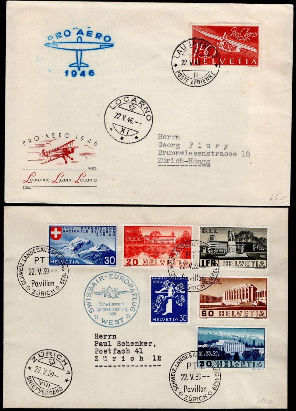 Tutti i francobolli: Tolle Sammlung Flugpostbelege – Usato da Horw venduto da pilatusmail 3