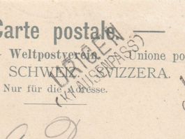 Stabstempel Urigen auf Ak