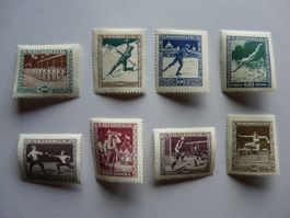 1925 Ungarn Konvolut 8 Werte; Postfrisch aber mit Falz