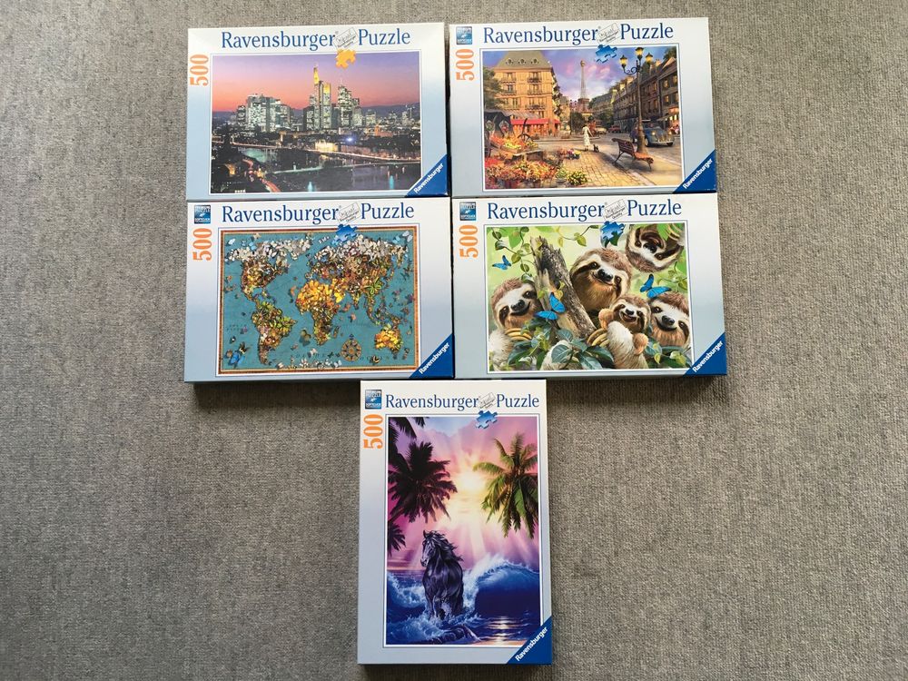 Rundes Puzzle 500 Teile - Magische Unterwasserwelt Mit Seepferdchen