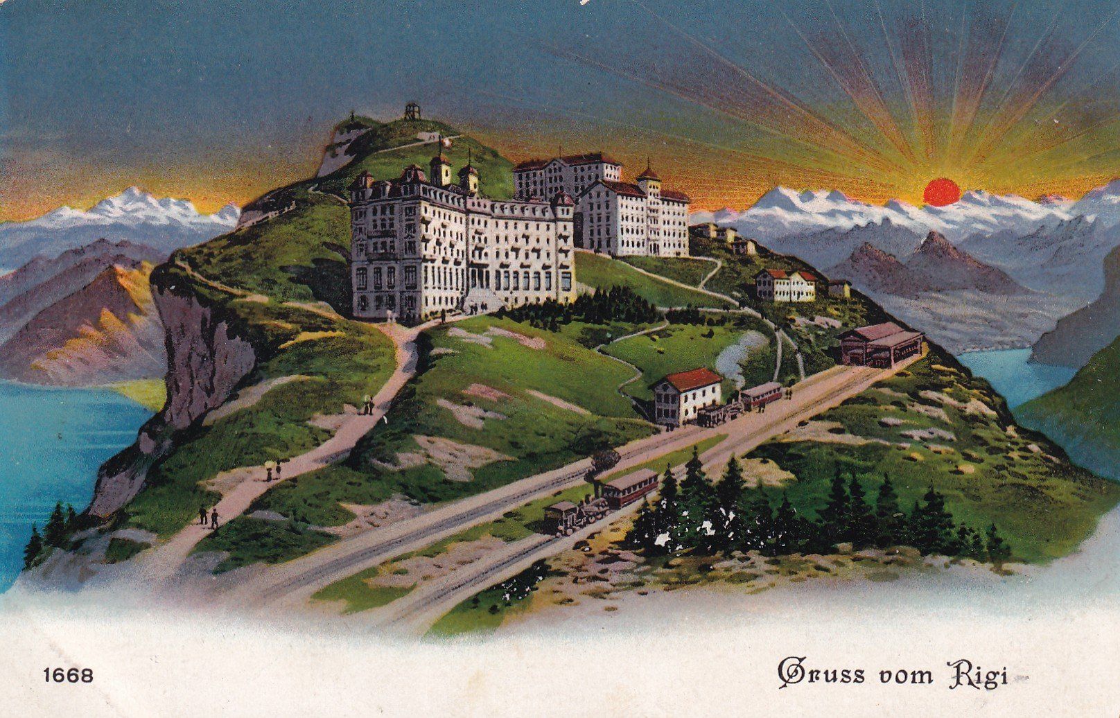 Ansichtskarten: Gruss vom Rigi  N° 1668 – Defekt aus Cormoret von Pascalll2001