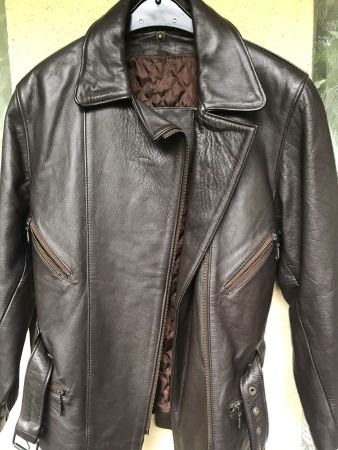 Lederjacke dunkelbraune Grösse M Damen