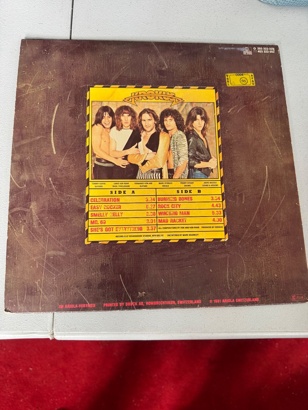 Dischi in vinile: Krokus Hardware Schallplatte Original 1981 – Usato da Derendingen venduto da Gsasa 1