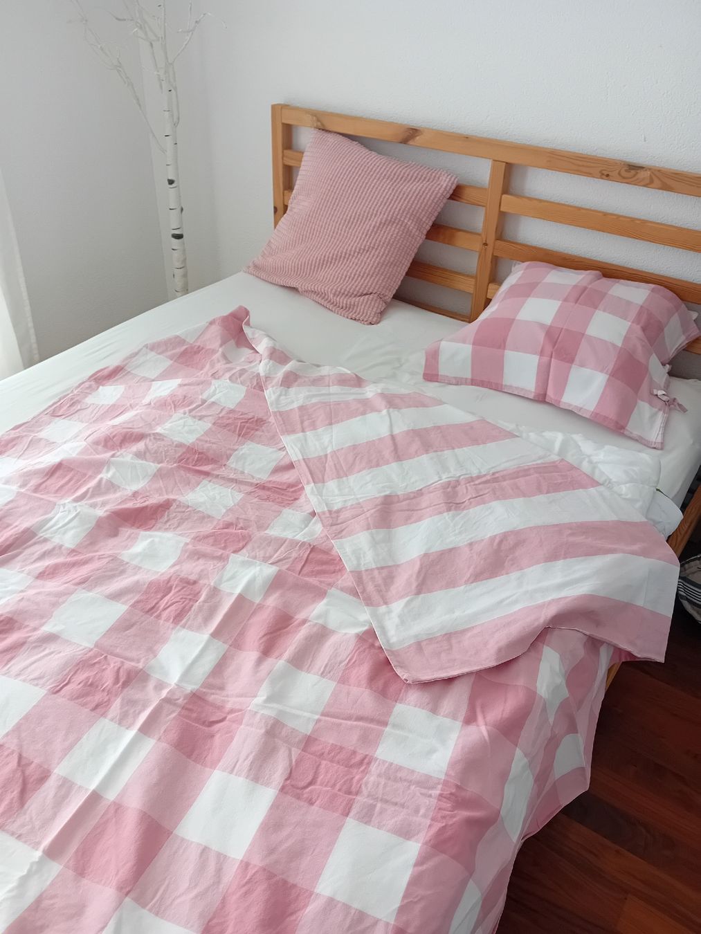 Ikea Biancheria da letto: Ikea Bettwaeschesets Rosen, Karo gestreift – Nuovo (secondo la descrizione) da Villmergen venduto da elk_h6yr 1