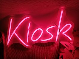 Neon Leuchtreklame Kiosk rot  gebraucht