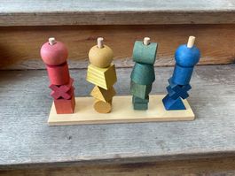 Vintage Wooden Story Steckspiel Montessori Waldorf Stil