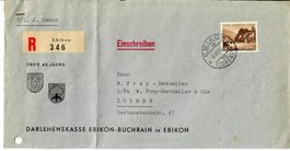 R - Brief, über 50 Jahre Darlehenskasse Ebikon-Buchrain 1956