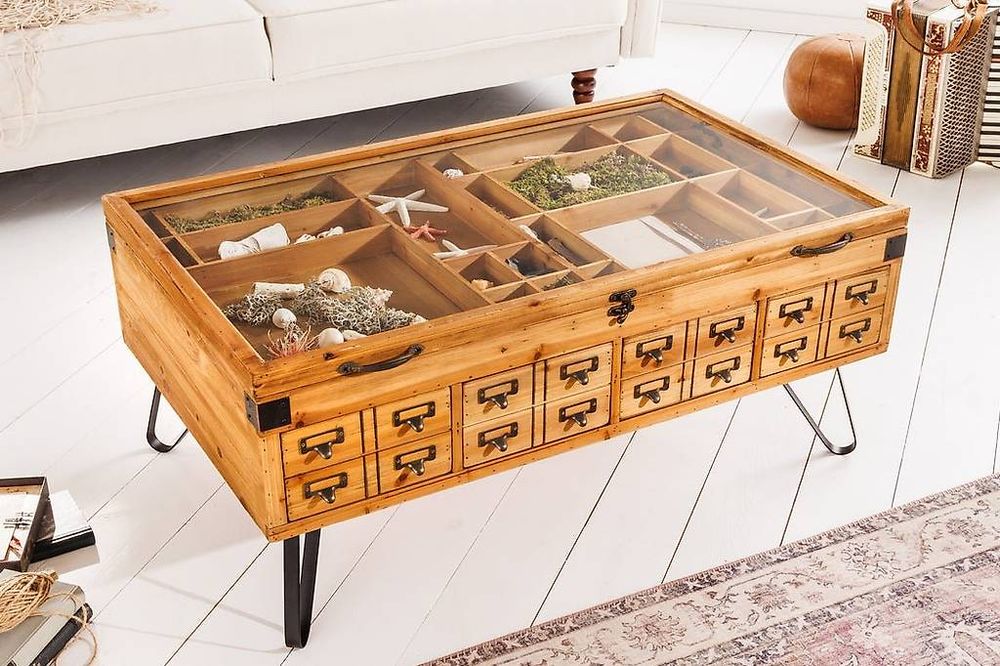 Couchtisch Pirat 100cm Vintage II Tannenholz 1