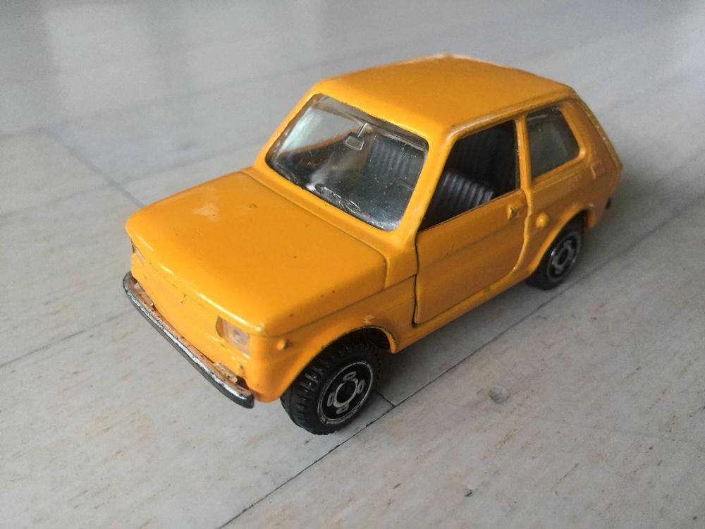 Vintage jouet 1/43 Politoys Export Fiat 124 spyder bleu métal ref 555 en boite d'origine ,no dinky - Collection