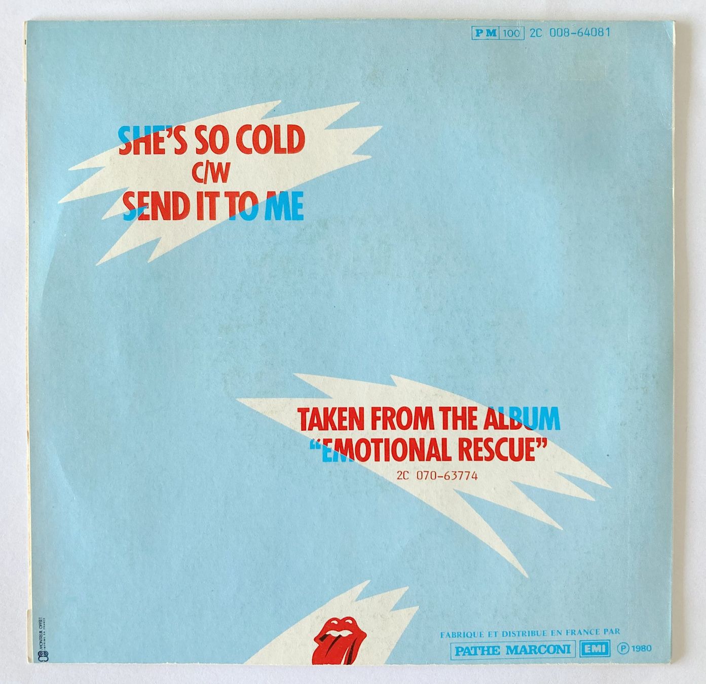 Vinyles: ROLLING STONES - SHE'S SO COLD – D'occasion à Bottens par hotter-than-hell 1