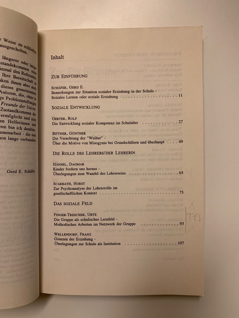 Libri: Gerd E. Schäfer - Soziale Erziehung in der Grundschule – Usato da Zürich venduto da Leonieonie. 4