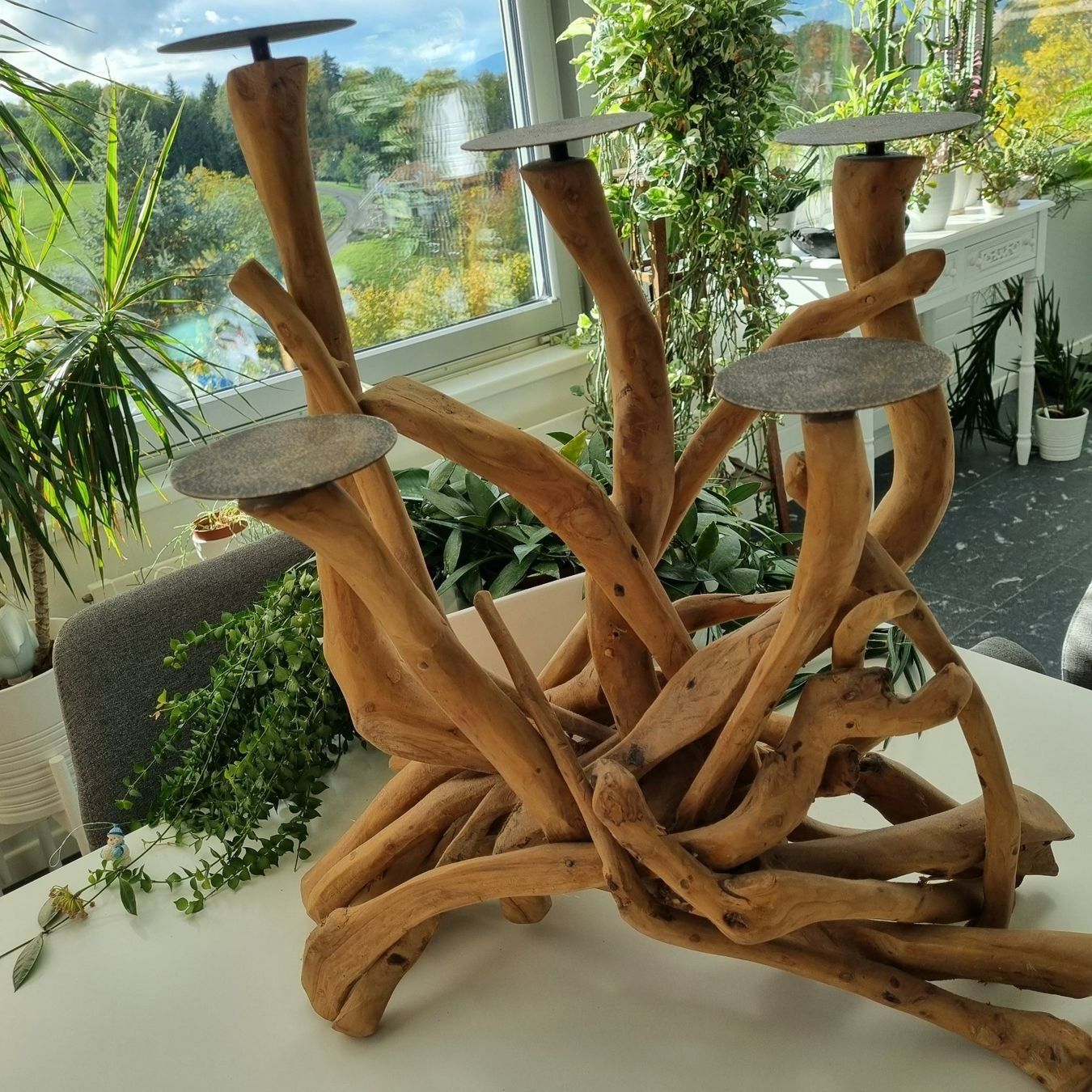 Portacandele: Wunderschöner grosser Kerzenständer aus Holz – Usato da Schafhausen im Emmental venduto da Herzrose 2