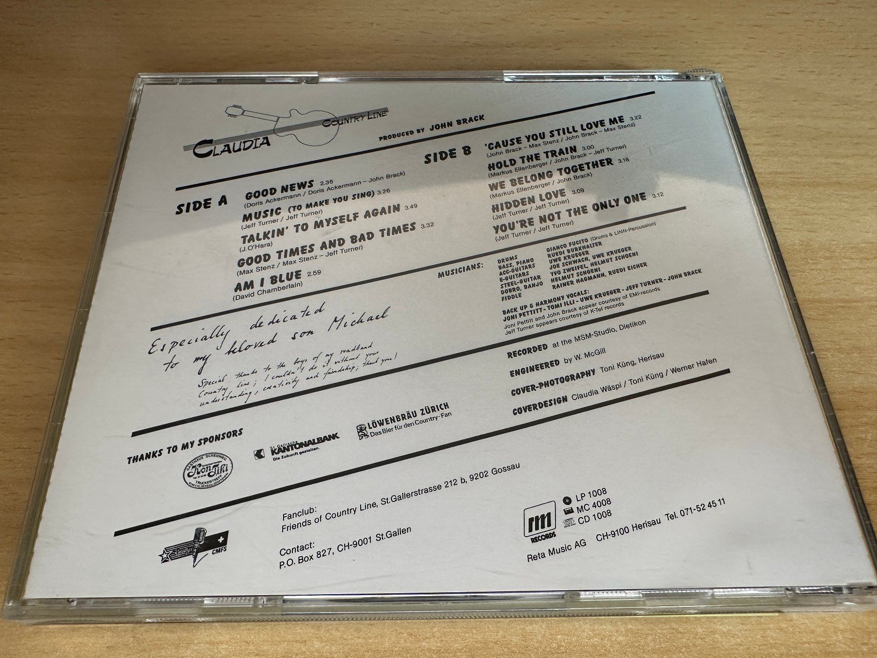 CD: Claudia - Country Line – Usato da Rikon im Tösstal venduto da Alpenmutz 1