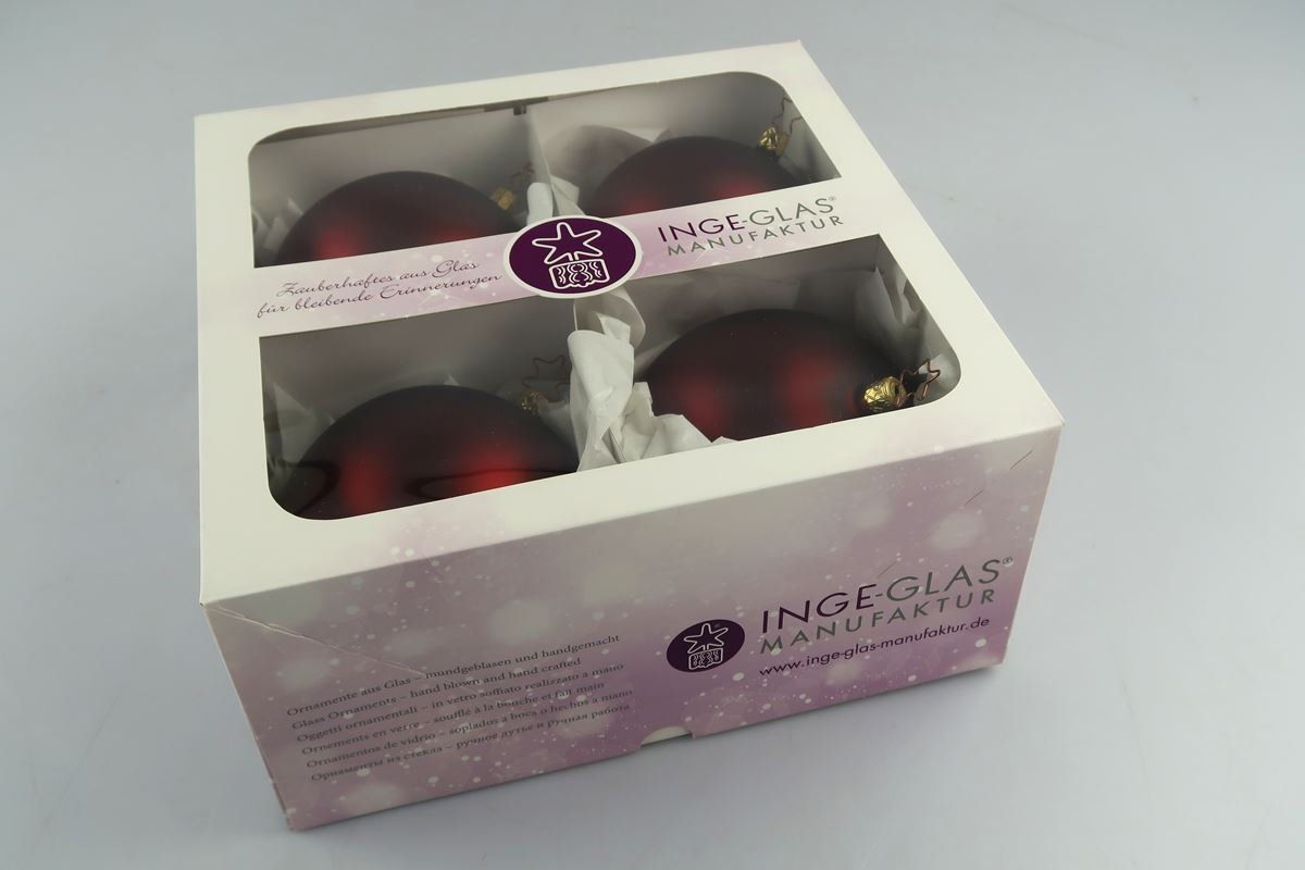 Tutte le decorazioni: INGE-GLAS Weihnachtskugeln Imperialrot Matt 12 cm – Usato da Rüti ZH venduto da Restwert_Rueti_ZH 1