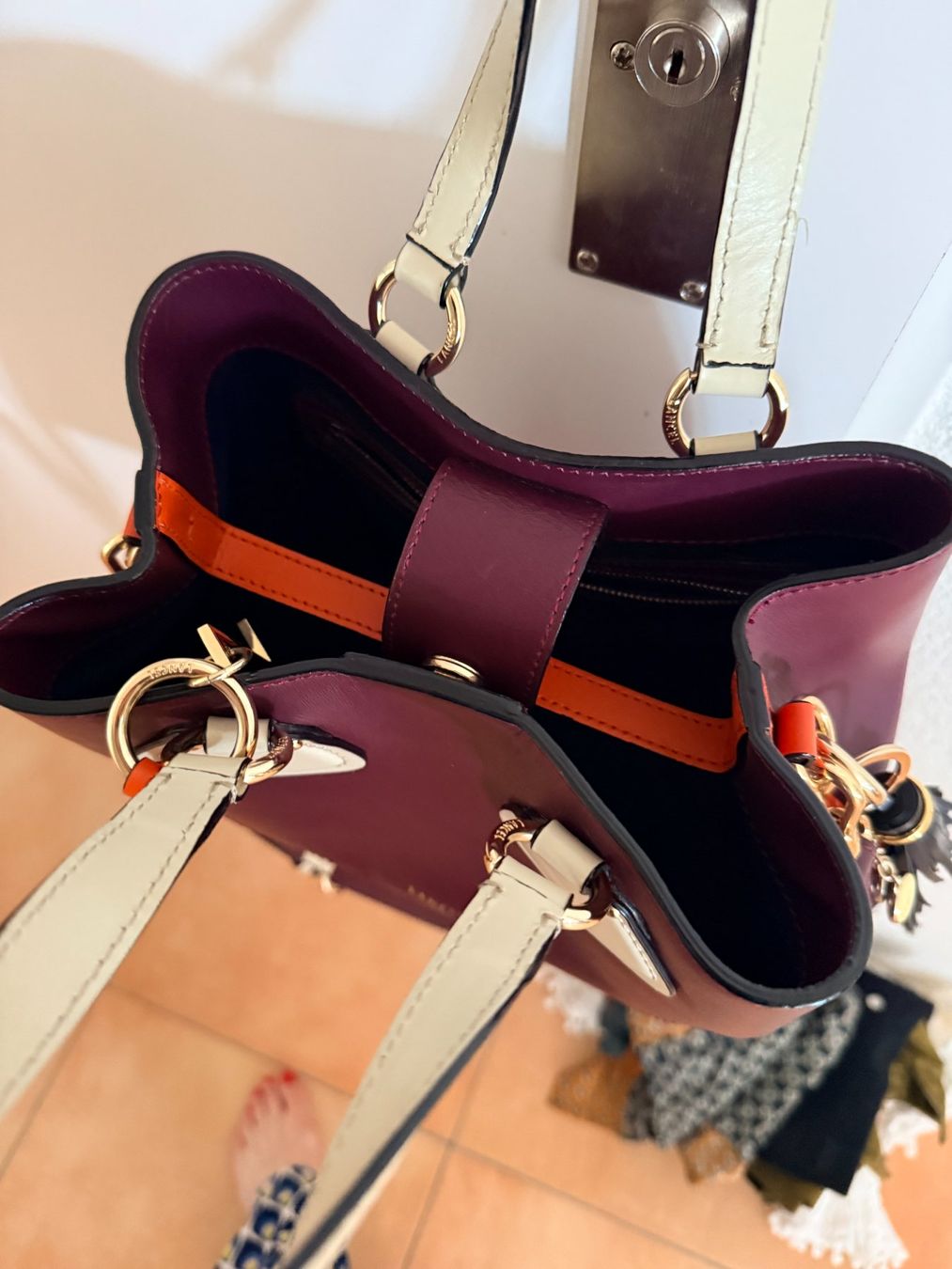 Lancel Borse da donna: LANCEL Handtasche Leder Bordeaux/Beige – Usato da Nuerensdorf venduto da ghi_b7xs 4