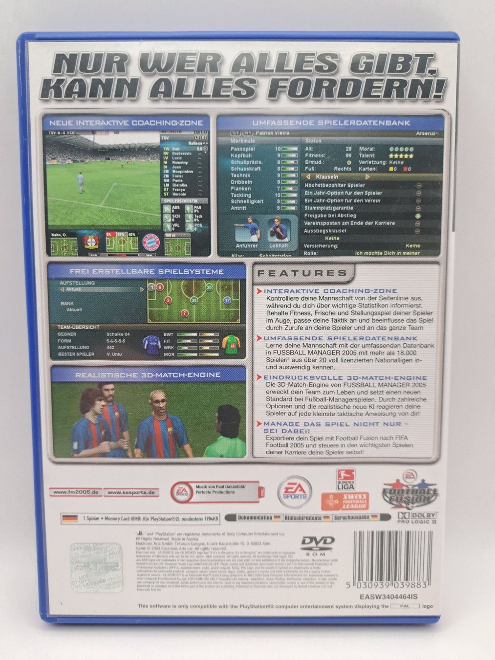 Spiele: Fussball Manager 2005 (Playstation 2/PS2) – Gebraucht aus Balgach von Wasnwasn 1