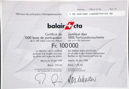 Balair-CTA AG, Meyrin - 1993