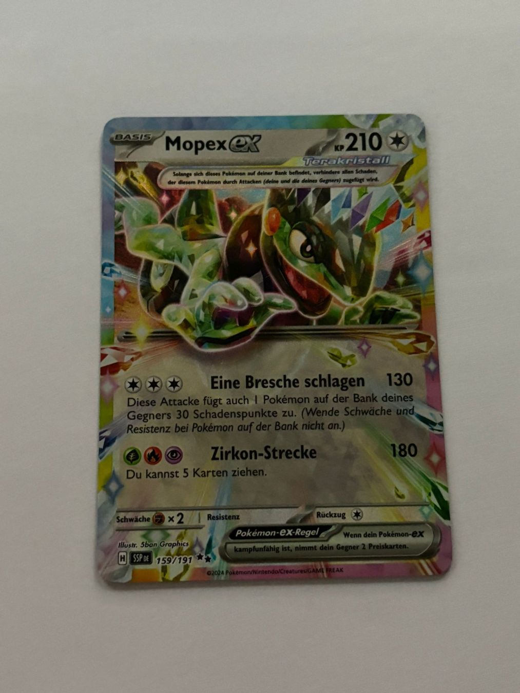 Pokémon Carte collezionabili: Pokemon-Karte Mopex Ex 159/191 – Usato da Herisau venduto da Seyashop1