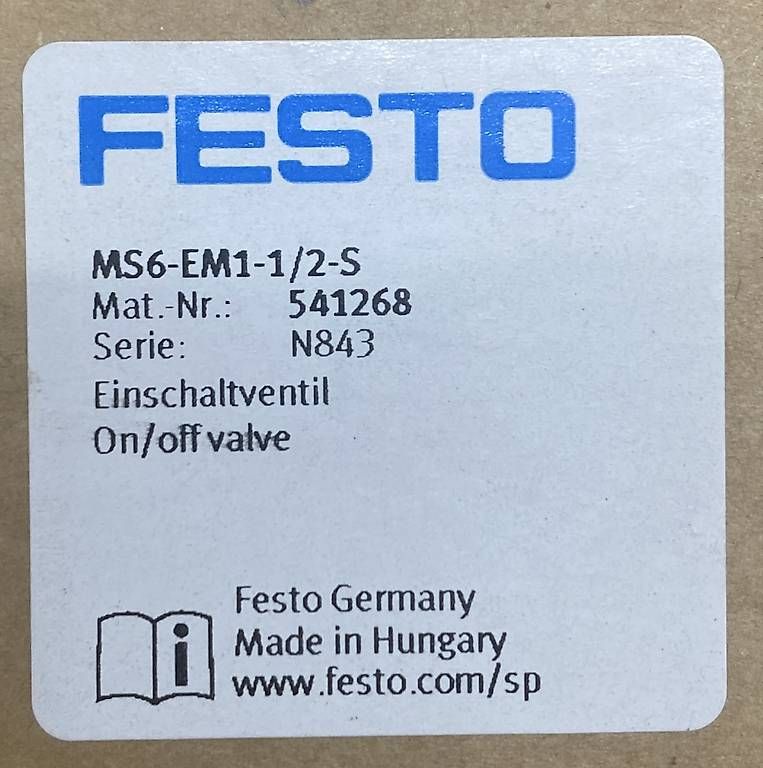 Festo Altro per industria metallurgica: FESTO Einschaltventil NEU – Nuovo e nell'imballaggio originale da Wahlen b. Laufen venduto da zottelhans 1