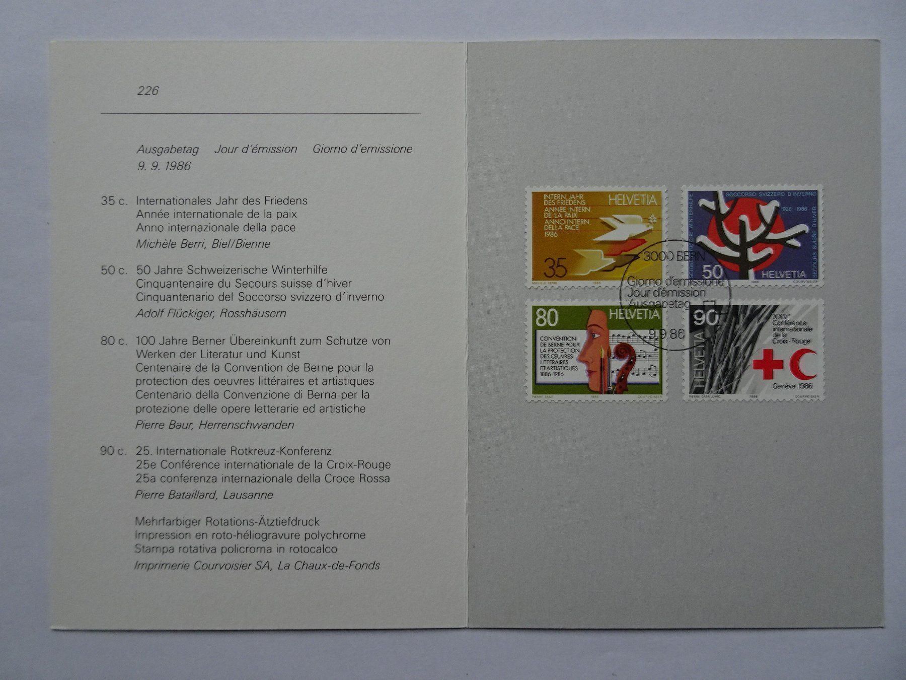 Alle Briefmarken: 1986 – Neu (gemäss Beschreibung) aus Aadorf von Chnorli-Furz 1