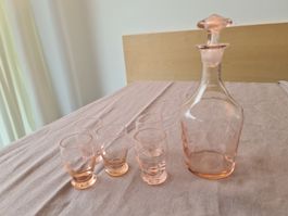 Liquor/Likör Set mit fünf Gläsern - Rosalin Glas