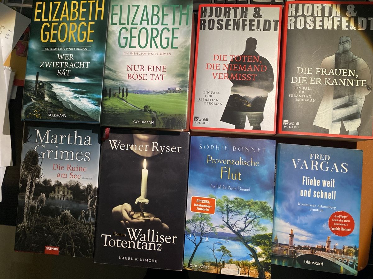8 Krimis, Elisabeth George, Hjorth & Rosenfeldt und andere (Gebraucht ...