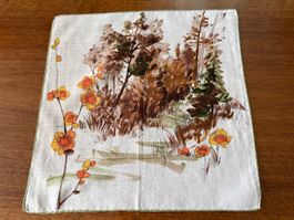 Taschentuch bedruckt Waldblumen, guter Zustand