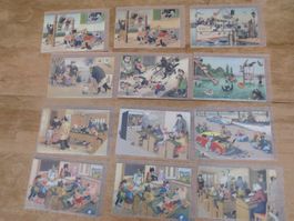 Etwa 106  Künstlerkarten mit Katzen Motiven von Max Künzli
