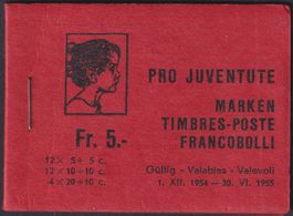 1954, Markenheft Nr.3 ungebraucht Pro Juventute, SBK: 275.-