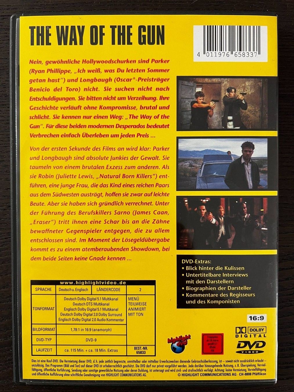 Tutti i DVDs: Way of the Gun – Usato da Zürich venduto da FilmFreunde 1