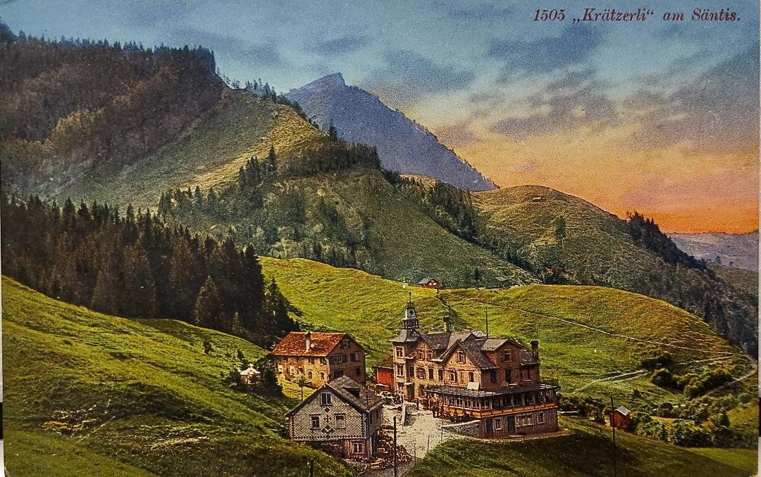 Ansichtskarten: KRÄTZERLI am Säntis - 1936 – Gebraucht aus Delémont von Domdom1
