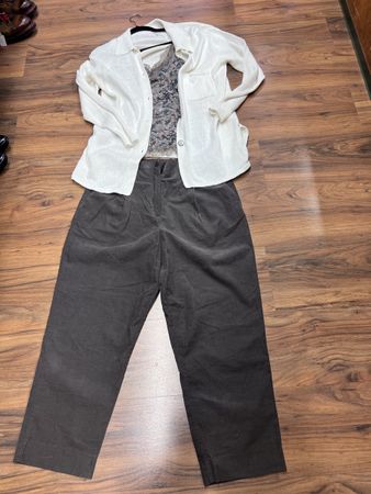 H.Roether Leinen Strickjacke, Naturweiss, Gr. M, Top!
