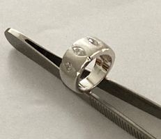 Massiver 925 Silber Eternity Ring MAN 4 Zirkonia 10g Gr. 52
