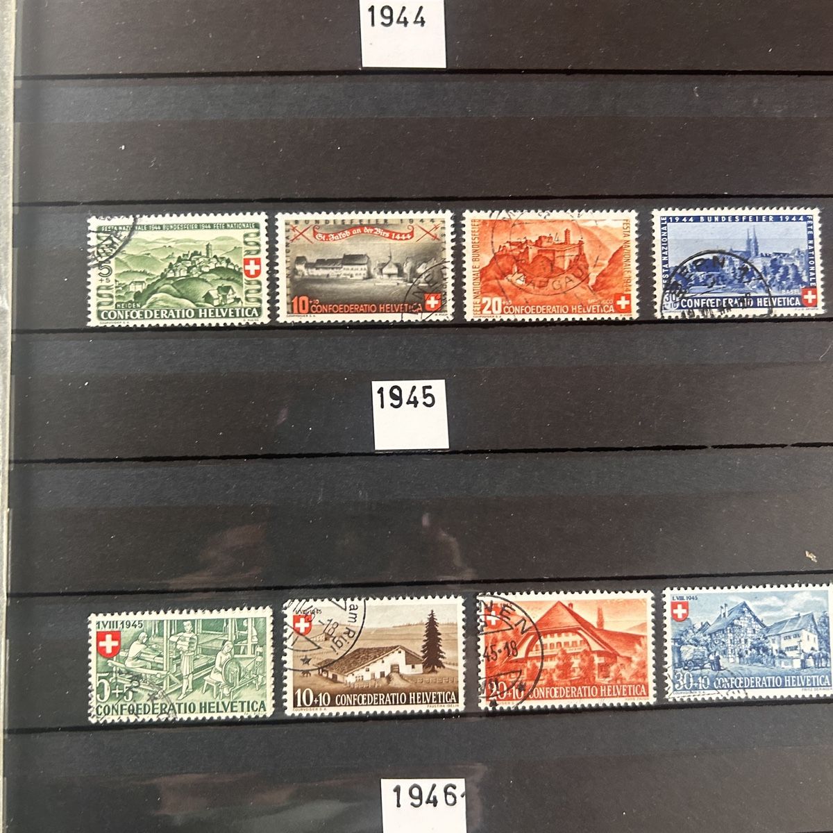 Tutti i francobolli: Briefamrken schweiz ab 1938-1974 – Usato da Basel venduto da bellespirit 5