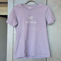 🐸 ARCTERYX T-SHIRT S BAUMWOLLE GRAULILA TOP ZUSTAND
