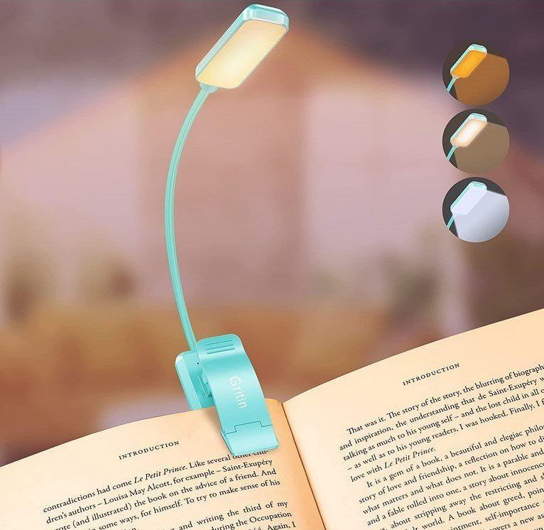 Gritin Leselampe Buch-Klemme, Lampe mit 9 LEDs Blau | Comprare su Ricardo
