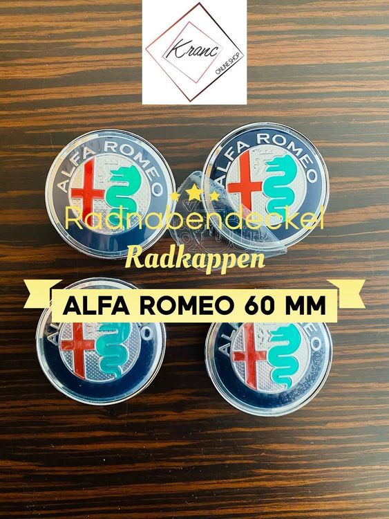 Alfa Romeo Nabendeckel, Nabenkappen, Felgendeckel 60 mm