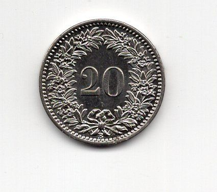 Tutti le monete: (2225) 20 Rappen 1900, Super, stgl – Usato da Rüthi (Rheintal) venduto da erdnuessli1