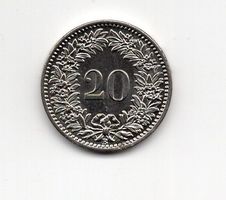 (2225) 20 Rappen 1900, Super, stgl