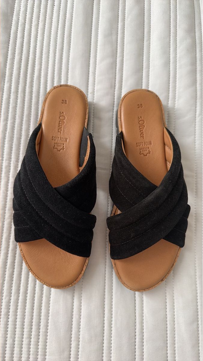 S.Oliver Scarpe da donna: s.Oliver Sandalen schwarz Grösse 38 – Usato da Riehen venduto da fee999