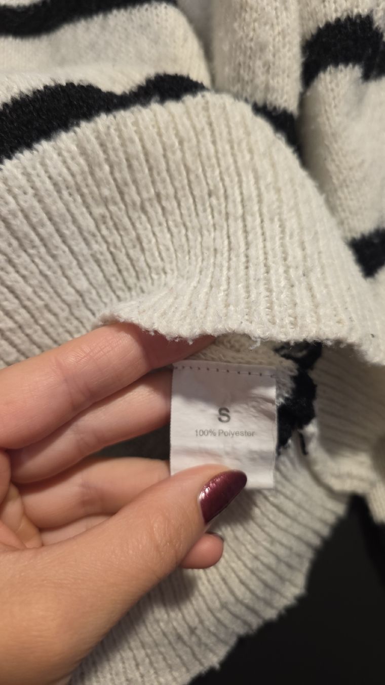 Maglioni & Felpe: Pullover mit Streifen, weiss-schwarz, Gr. S – Usato da Dicken venduto da anita-123 1